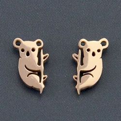 Rose gold plated Steel Koala Bear Studs Rose gold plated Steel Koala Bear Studs